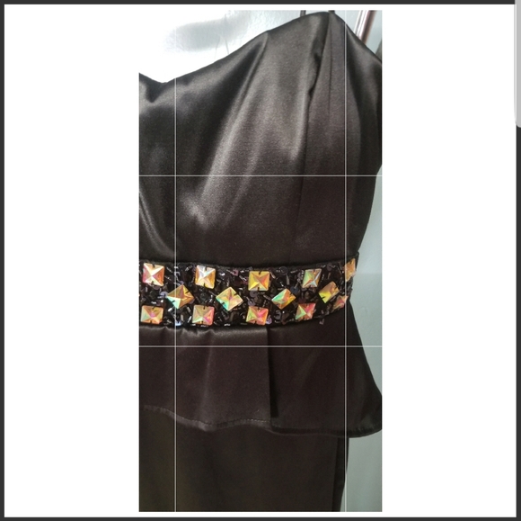 BLACK PARTY LONG DRESS - Picture 3 of 3